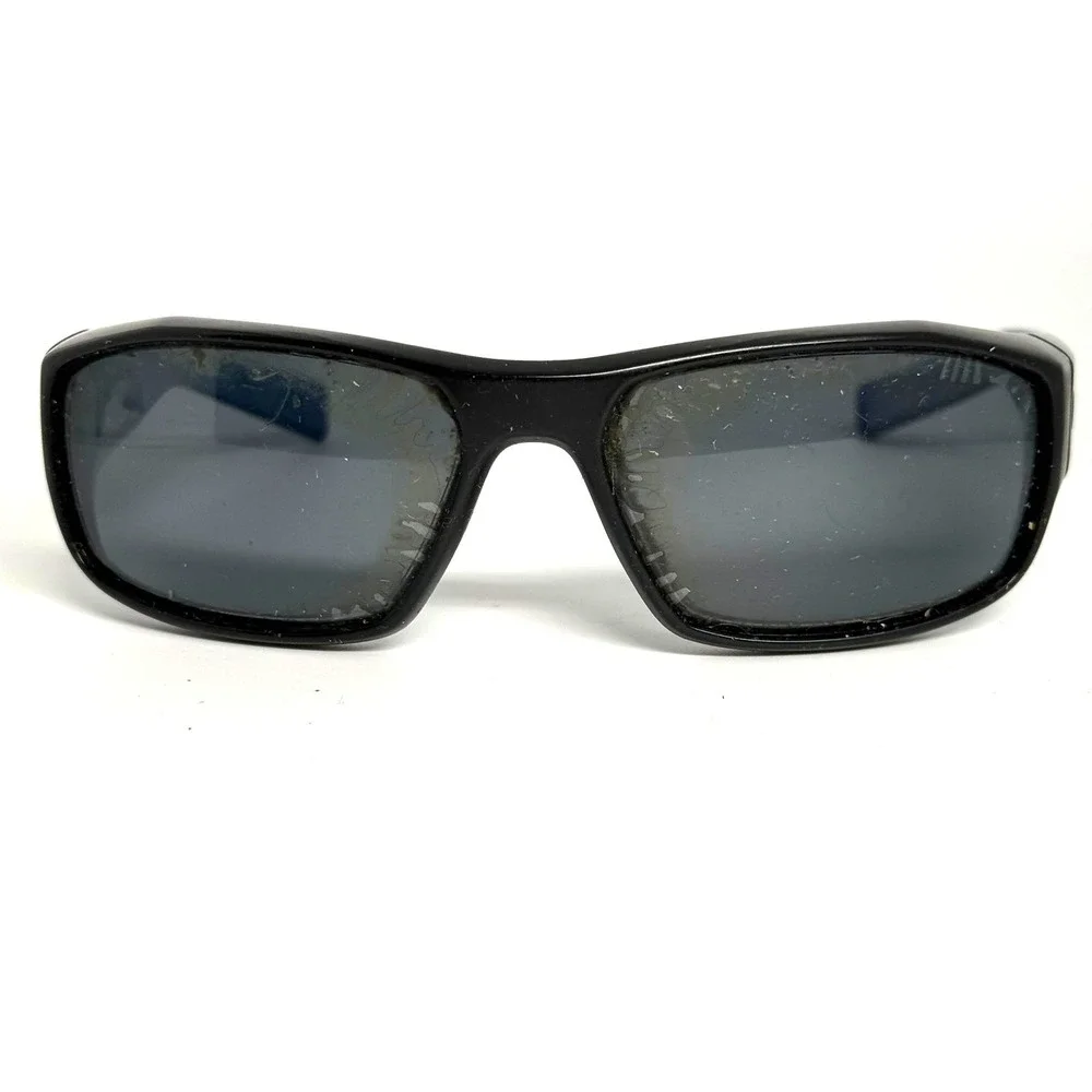 Nike Brazen Sunglasses Black Blue Wrap Sport Frames EV0758 049